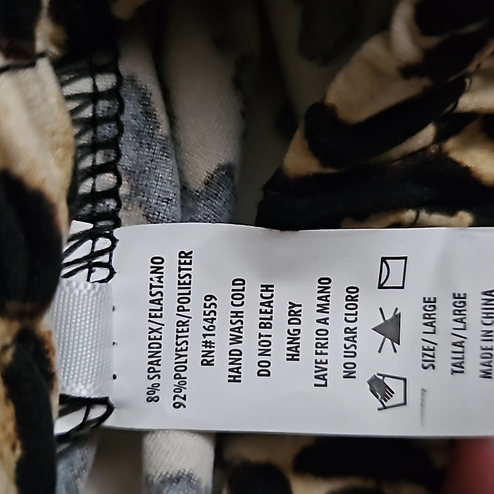 Leopard Print Joggers With Pockets Soft Material Stretchy Drawstring Waist - Picture 8 of 16